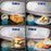 Duronic AF34 WE Set Friteuse à Air avec 1 grand tiroir de 10L et 2 petits tiroirs de 5L inclus 10 Programmes de Cuisson Préréglés Sans huile Fonctions Sync Cook Sync Finish