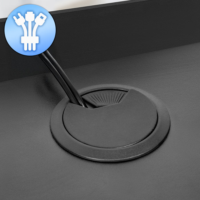 Duronic DD1 BK Plateau avec 2 Tiroirs pour Bureau Assis Debout de 120 cm Compatible avec la plupart des Structures Assis Debout Idéal pour Poste de travail à domicile ou bureau