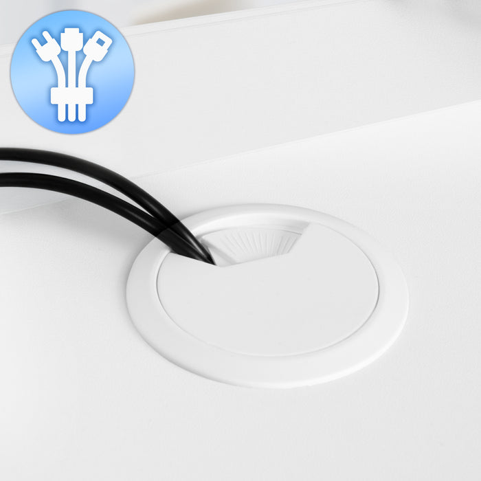 Duronic DD1 WE Plateau avec 2 Tiroirs pour Bureau Assis Debout de 120 cm Compatible avec la plupart des Structures Assis Debout Idéal pour Poste de travail à domicile ou bureau