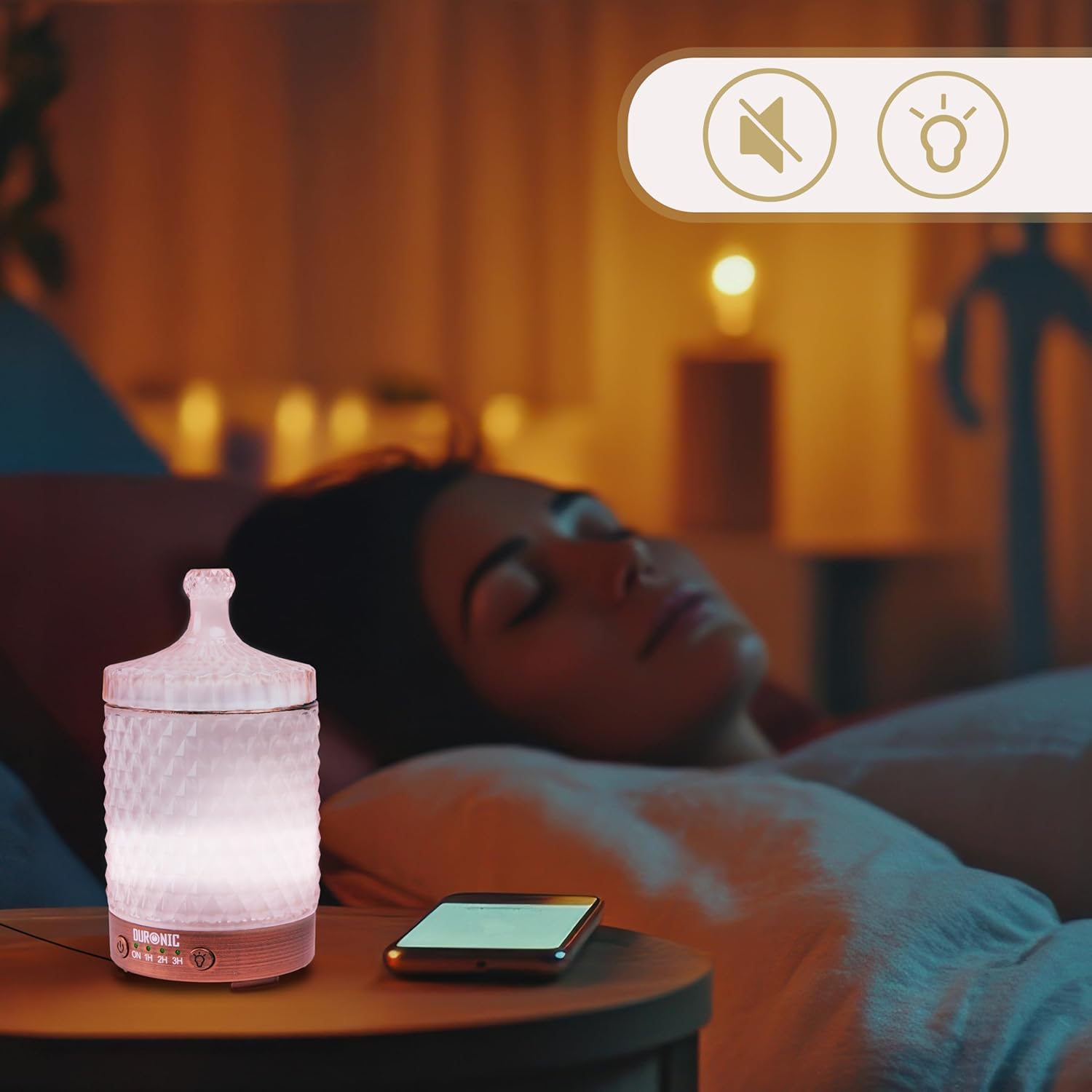 Duronic AD32 Diffuseur d’Arômes Brumisateur d’Huiles essentielles Purificateur d’air Naturel Humidificateur Aromathérapie Maison Bien être Relaxation détente apaisant Parfum