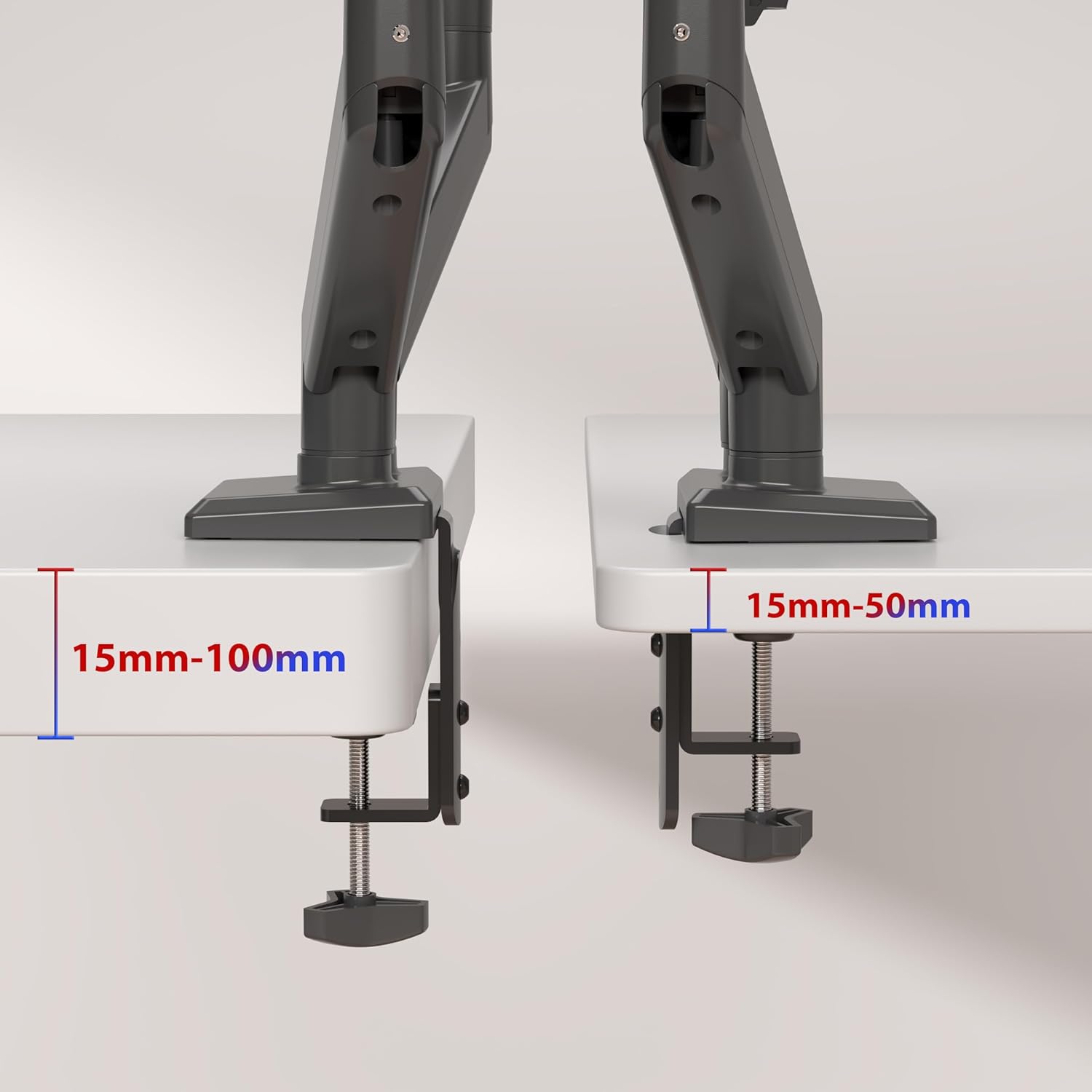 Duronic DM6AL1 Bras pour Ecran d’Ordinateur de 13 à 32 Pouces avec Support pour Ordinateur Portable VESA 75 100 Charge maximale de 9 kg Rotation 360° Bras avec Ressort à gaz