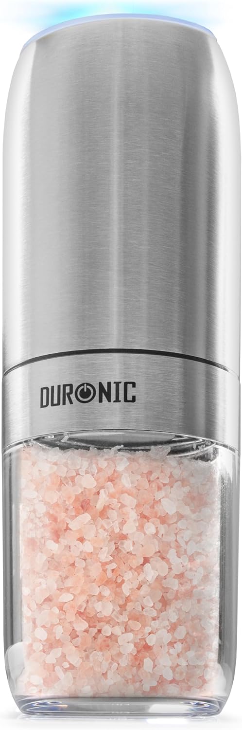 Duronic EMB1 Moulin à sel et poivre électrique de 150 ml Broyeur à épices Moulin automatique portable 4 piles AAA