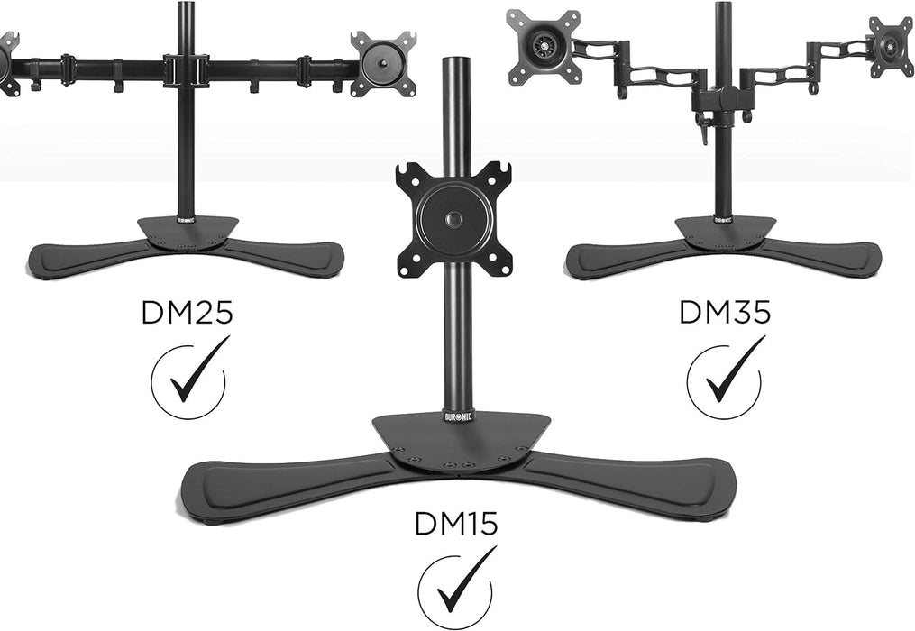 Duronic DM75D STAND Socle pour Bras de Moniteur d’Ordinateur | Accessoire pour Moniteur pour remplacer Les Pinces des potences de Support d’écran Duronic