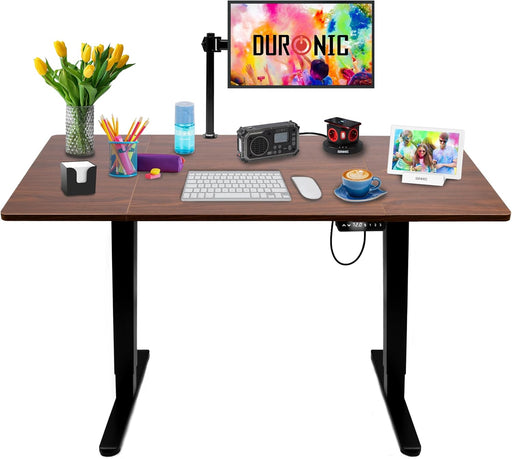 Duronic CD140 BT Bureau Assis-Debout électrique Complet avec Plateau de 140 cm Hauteur Ajustable de 72 à 118 cm Charge maximale de 70 kg Poste Travail Assis Debout Domicile télétravail Bureau