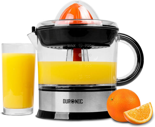 Duronic JE407 Presse-agrumes de 40W | Capacité de 700 ml | 2 cônes interchangeables | Filtre réglable pour la Pulpe | Idéal pour Jus d'Agrumes Oranges Citrons frais