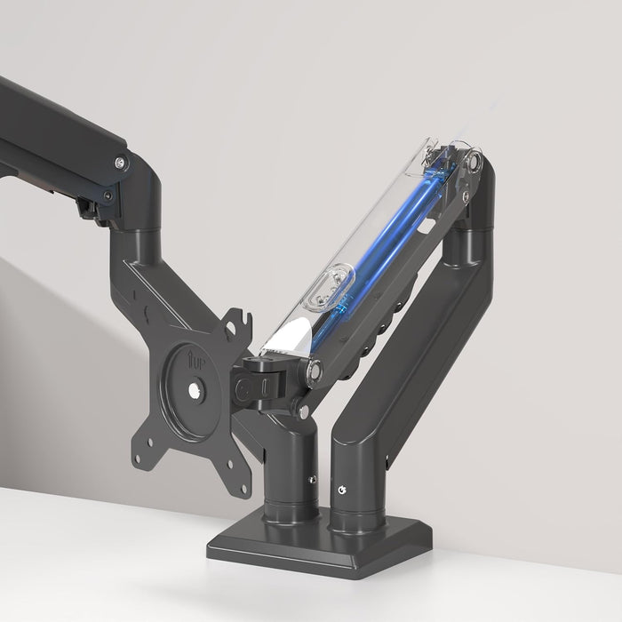 Duronic DM6AL1 Bras pour Ecran d’Ordinateur de 13 à 32 Pouces avec Support pour Ordinateur Portable VESA 75 100 Charge maximale de 9 kg Rotation 360° Bras avec Ressort à gaz