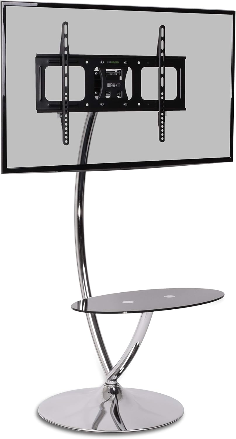 Duronic TVS3F1 Meuble TV pour écran 37 à 70 Pouces Support télévision LCD LED OLED QLED Inclinaison -10° +15° Rotation -60° +60° VESA 600x400 mm Charge Max 68 kg