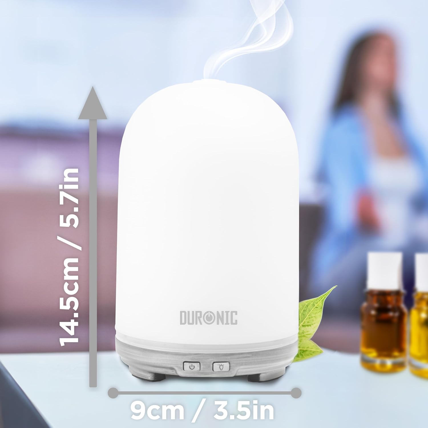 Duronic AD13 Diffuseur d’Arômes Brumisateur d’Huiles essentielles Purificateur d’air Naturel Humidificateur Aromathérapie Maison Bien être Relaxation détente apaisant Parfum