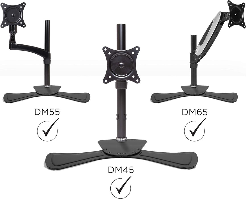 Duronic DM75D STAND Socle pour Bras de Moniteur d’Ordinateur | Accessoire pour Moniteur pour remplacer Les Pinces des potences de Support d’écran Duronic