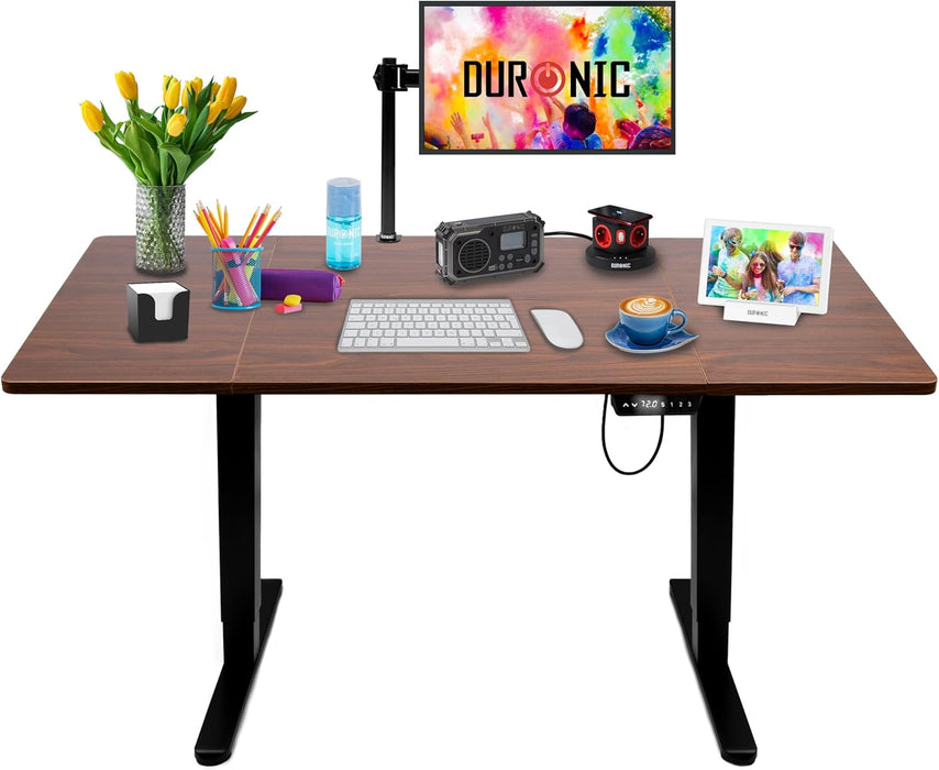 Duronic CD160 BT Bureau Assis-Debout électrique Complet avec Plateau de 160 cm Hauteur Ajustable de 72 à 118 cm Charge maximale de 70 kg Poste Travail Assis Debout Domicile télétravail Bureau
