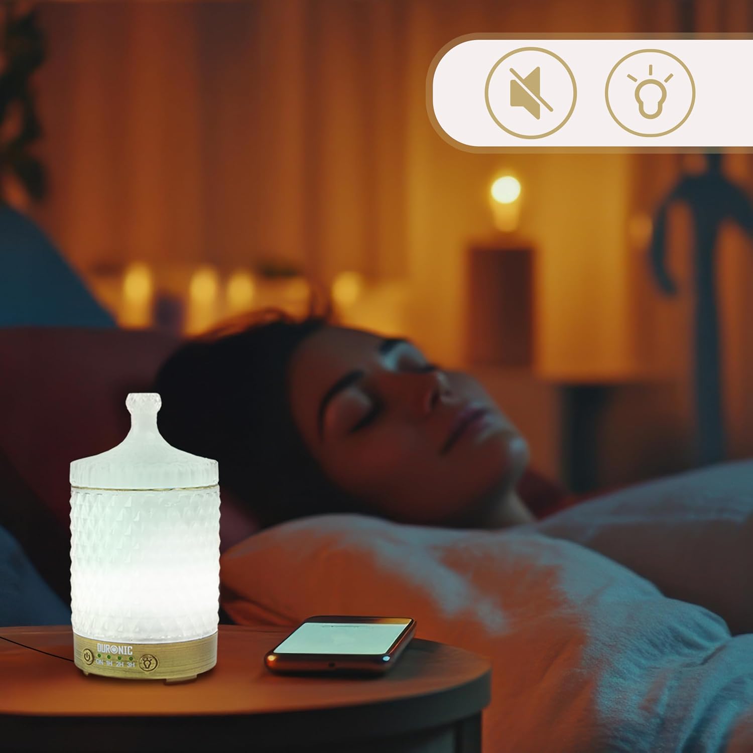 Duronic AD31 Diffuseur d’Arômes Brumisateur d’Huiles essentielles Purificateur d’air Naturel Humidificateur Aromathérapie Maison Bien être Relaxation détente apaisant Parfum