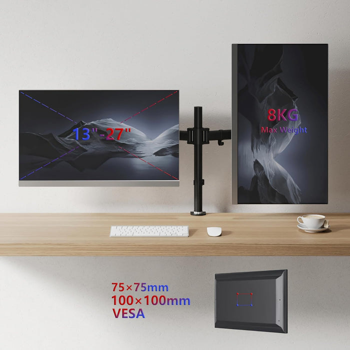 Station De Travail VESA 75 100 Bras Support écran Duronic DM25L1X1 - Pour Moniteur Et Ordinateur Portable, VESA 75/100, Réglable Station De Travail VESA 75 100 Bras Support écran Duronic DM25L1X1 - Pour Moniteur Et Ordinateur Portable, VESA 75/100, Réglable