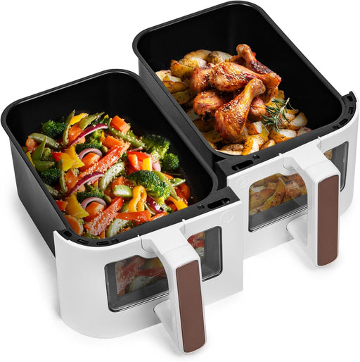Duronic AFD2 WE 2x Paniers de cuisson de 5 Litres pour Friteuse à air Tiroir de Cuisson pour Airfryer Compatible uniquement avec modèles AF14 AF24 AF34 de Duronic