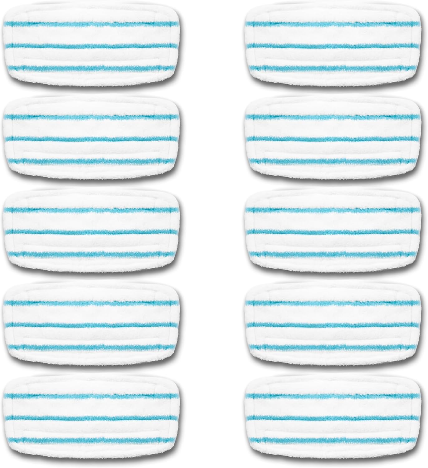 Duronic STM15X10 Pack de 10 serpillières de Rechange pour Balai Vapeur Compatible avec Le Nettoyeur à Vapeur Duronic STM15 Mop de Remplacement Microfibres Lavable réutilisable