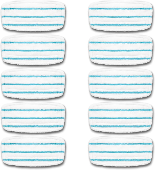 Duronic STM15X10 Pack de 10 serpillières de Rechange pour Balai Vapeur Compatible avec Le Nettoyeur à Vapeur Duronic STM15 Mop de Remplacement Microfibres Lavable réutilisable