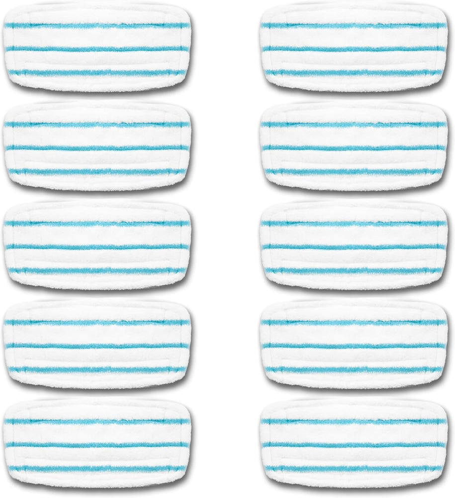 Duronic STM15X10 Pack de 10 serpillières de Rechange pour Balai Vapeur Compatible avec Le Nettoyeur à Vapeur Duronic STM15 Mop de Remplacement Microfibres Lavable réutilisable