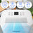 Duronic DH121 Déshumidificateur 300W Jusqu'à 12 litres d'eau par jour Réservoir d'eau de 2,1 litres Lutte contre l’humidité excessive et empêche la formation de moisissures Minuteur de 1 à 24 heures