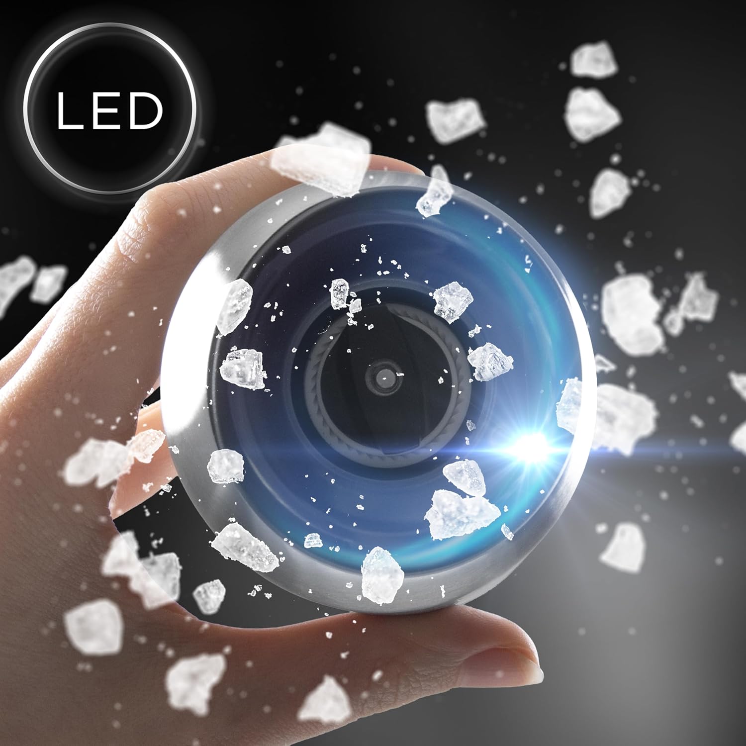 Duronic EMB1 Moulin à sel et poivre électrique de 150 ml Broyeur à épices Moulin automatique portable 4 piles AAA