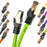 Duronic Câble Ethernet CAT8 GN 0,5M 2Ghz 2000MHz Vitesse 40Gbps S/FTP Câbles réseaux LAN internet network RJ45 blindés Haute Bande passante et transmission des données rapides Connecteurs or