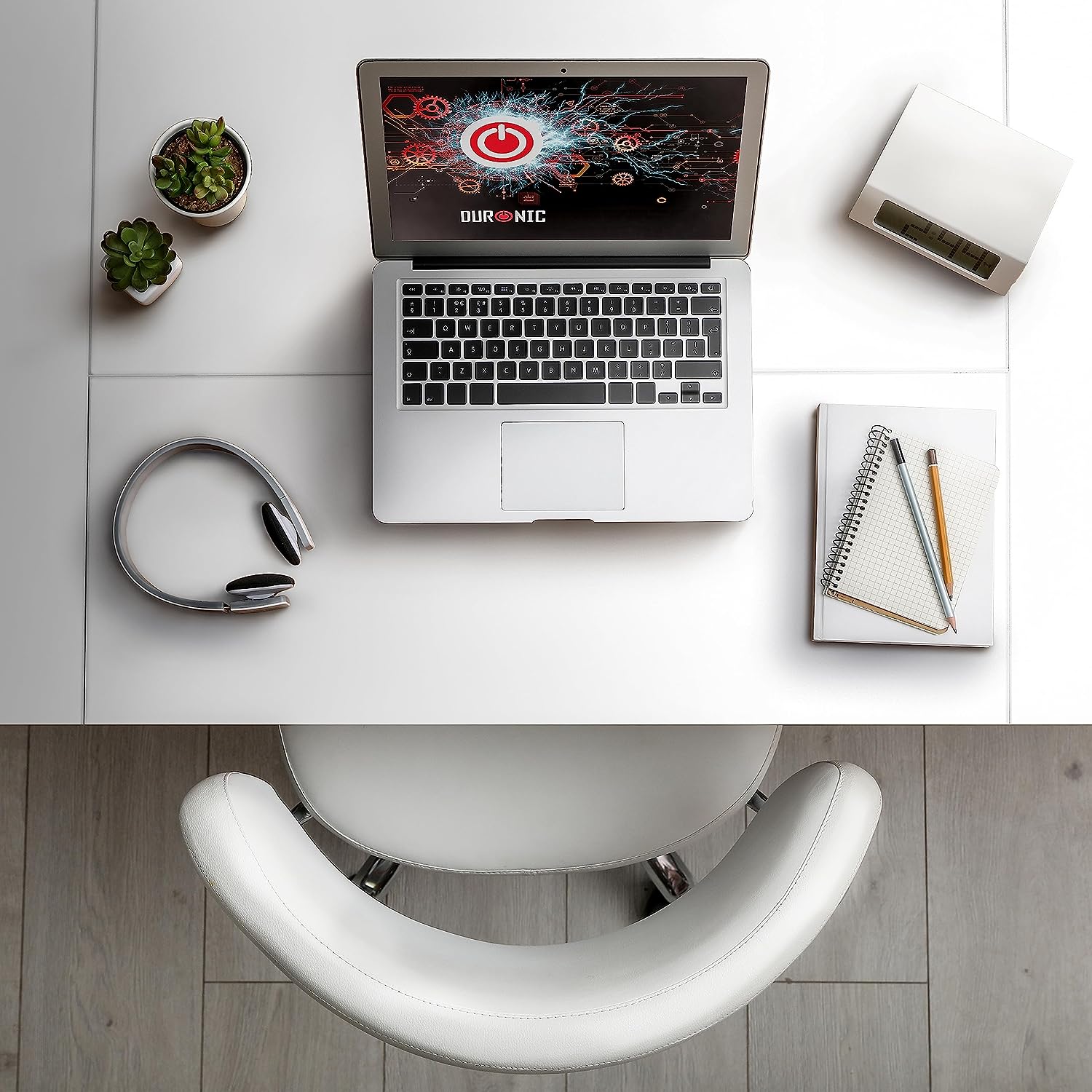 Duronic TT140 WE Plateau pour Bureau Assis Debout de 140 x 60 x 2 cm | Compatible avec la plupart des Structures Assis Debout | Idéal pour Poste de travail à domicile ou bureau