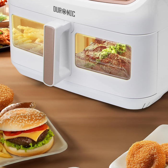 Duronic AFD1 WE Grand Panier de Cuisson de 10 Litres pour Friteuse à air AF24 Tiroir de Cuisson A utiliser avec la Fonction Sync Cook Compatible uniquement avec AF24 et AF34 de Duronic