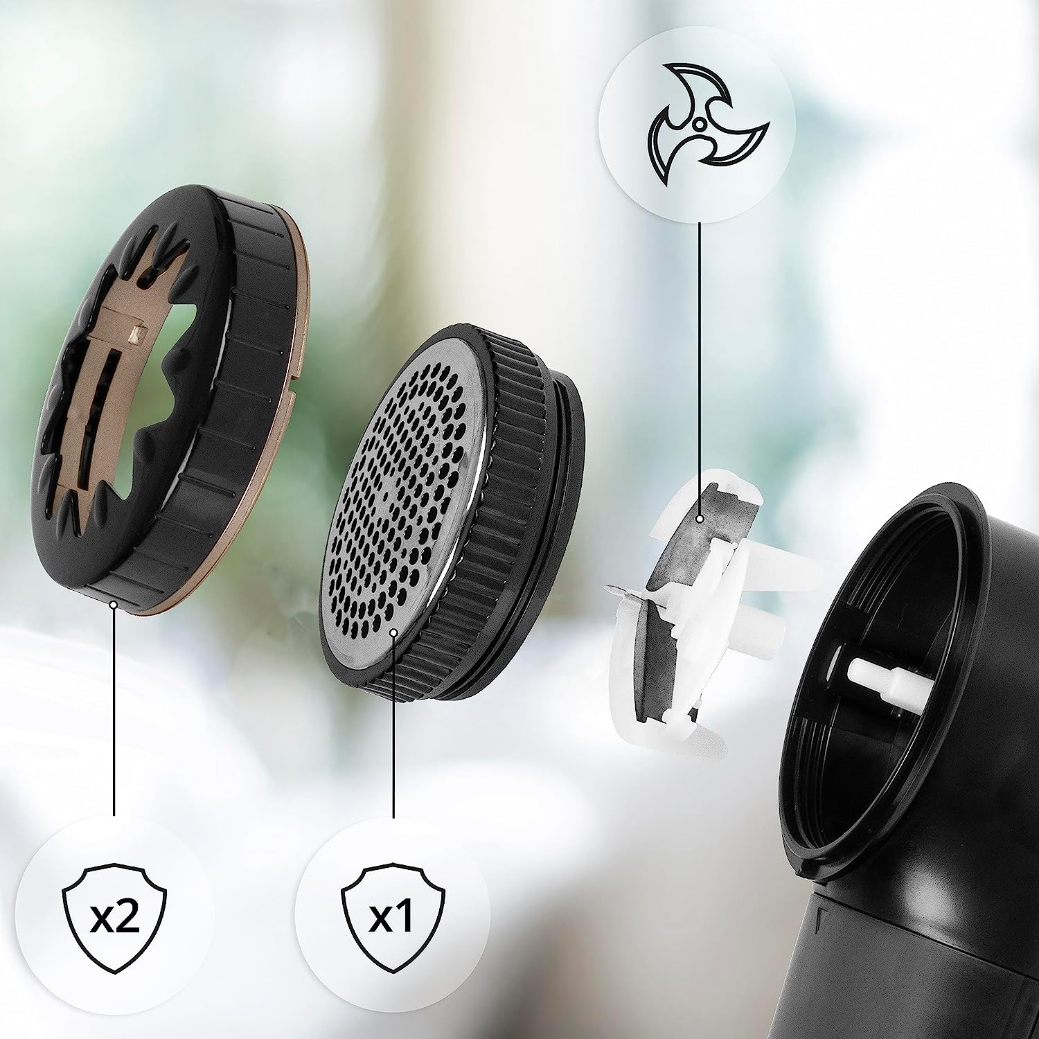 Duronic FS22 BK Rasoir Anti-Peluches Anti-bouloches électrique Filaire ou sur Batterie 2 hauteurs Pochette de Rangement Permet de Remettre à Neuf Vêtements Textiles Tissus Noir