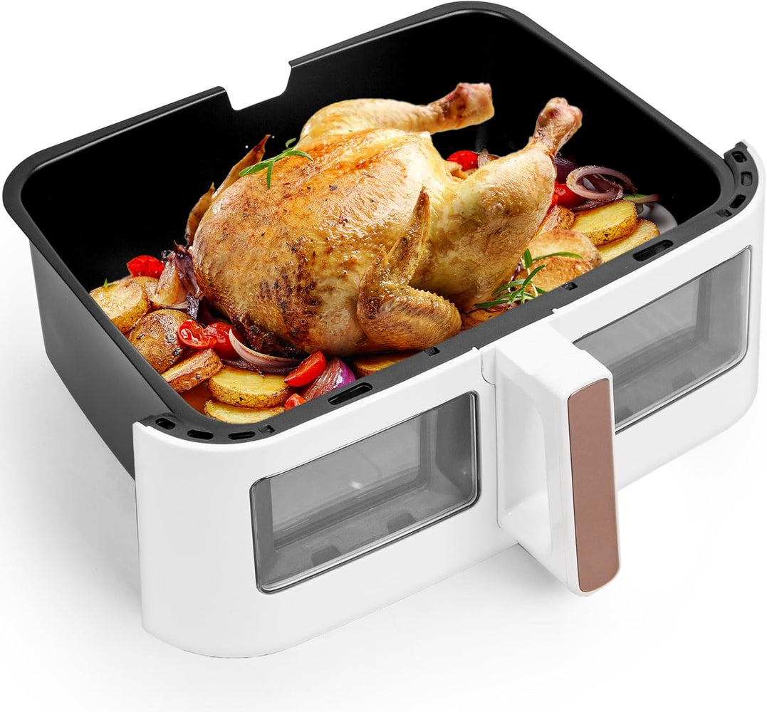 Duronic AFD1 WE Grand Panier de Cuisson de 10 Litres pour Friteuse à air AF24 Tiroir de Cuisson A utiliser avec la Fonction Sync Cook Compatible uniquement avec AF24 et AF34 de Duronic