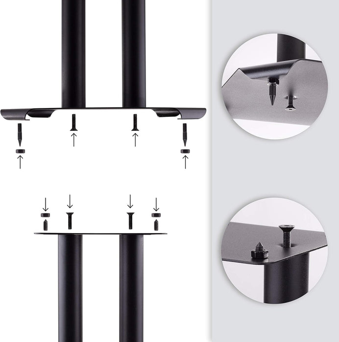 Duronic SPS1022 /40 Paire de Pieds d'Enceintes - 40 cm de Hauteur - Lestable avec du Sable - Cônes pour réduire Vibrations - Compatibilité Universelle Haut-parleurs Hi-FI/Stéréo/Home Cinema 5.1