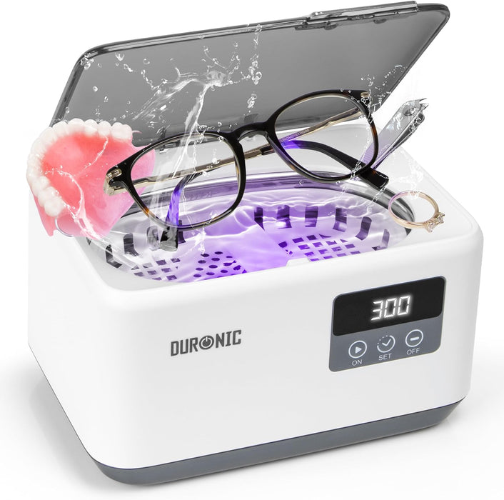 Duronic UC60 Nettoyeur ultrasonique 50W Nettoyage à ultrasons bijoux lunettes bagues bracelets montres alliances couverts pièces mécaniques clefs brosses matériel médical dentaire scalpel