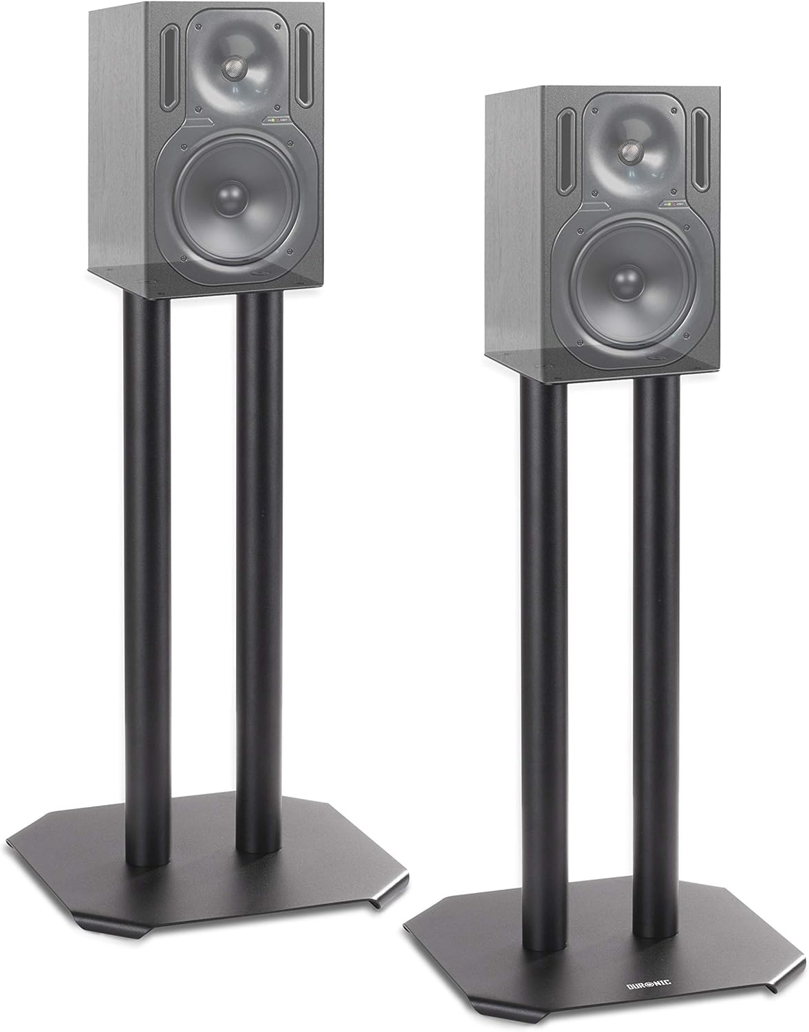 Duronic SPS1022 /40 Paire de Pieds d'Enceintes - 40 cm de Hauteur - Lestable avec du Sable - Cônes pour réduire Vibrations - Compatibilité Universelle Haut-parleurs Hi-FI/Stéréo/Home Cinema 5.1