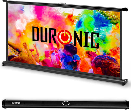 Duronic DPS40 16/9 Ecran de Projection TV et Home Cinema pour Bureau de 40 Pouces 101 cm | 89 x 50 cm | Toile pour vidéoprojecteur | Solution Alternative au Trépied | Gain +1 idéal pour 3D 8K 4K 1080P