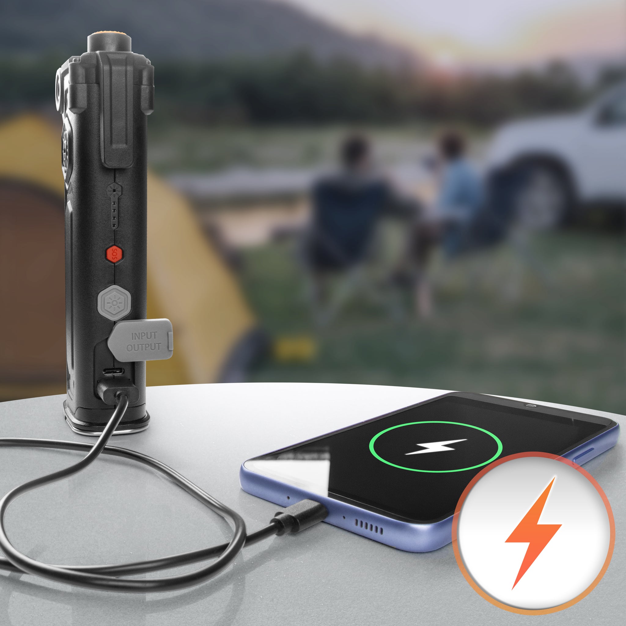 Duronic CT51 Outil d’urgence pour voiture van camion Outil d’évacuation multifonctions Coupe ceinture de sécurité Marteau brise vitre Alarme SOS Lampe torche magnétique Charge USB-C ou solaire