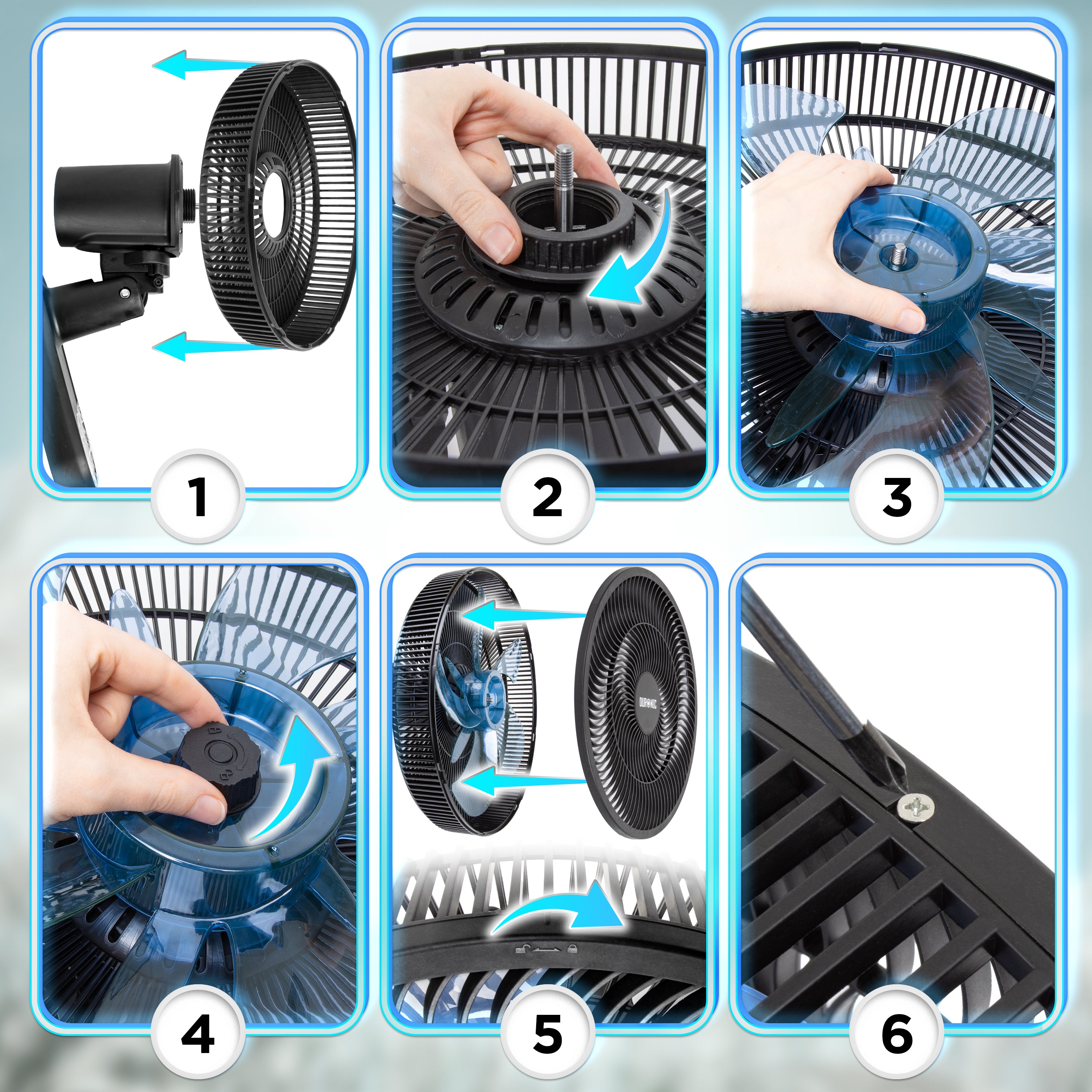 Duronic FN42 BK Ventilateur mural 50W Aérateur de 16 pouces 3 vitesses Minuterie Oscillation à 60° Télécommande incluse avec 5 mètres de portée Volume sonore 52,8 dB Montage facile