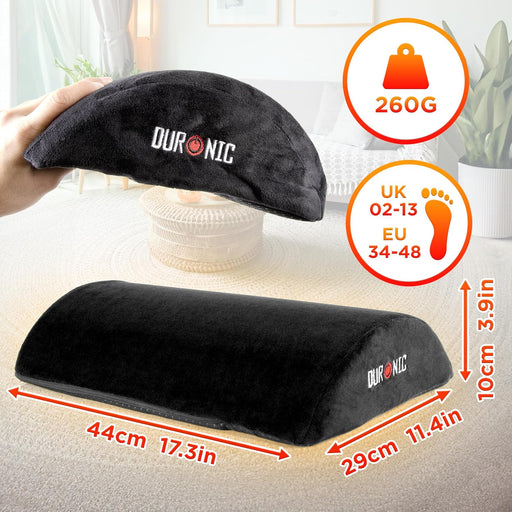 Duronic FT05 Repose-pieds ergonomique Soulage le Stress les Douleurs aux Pieds et réduit la Fatigue Sous le bureau au travail à la maison Stabilité optimale Mousse intérieure confortable