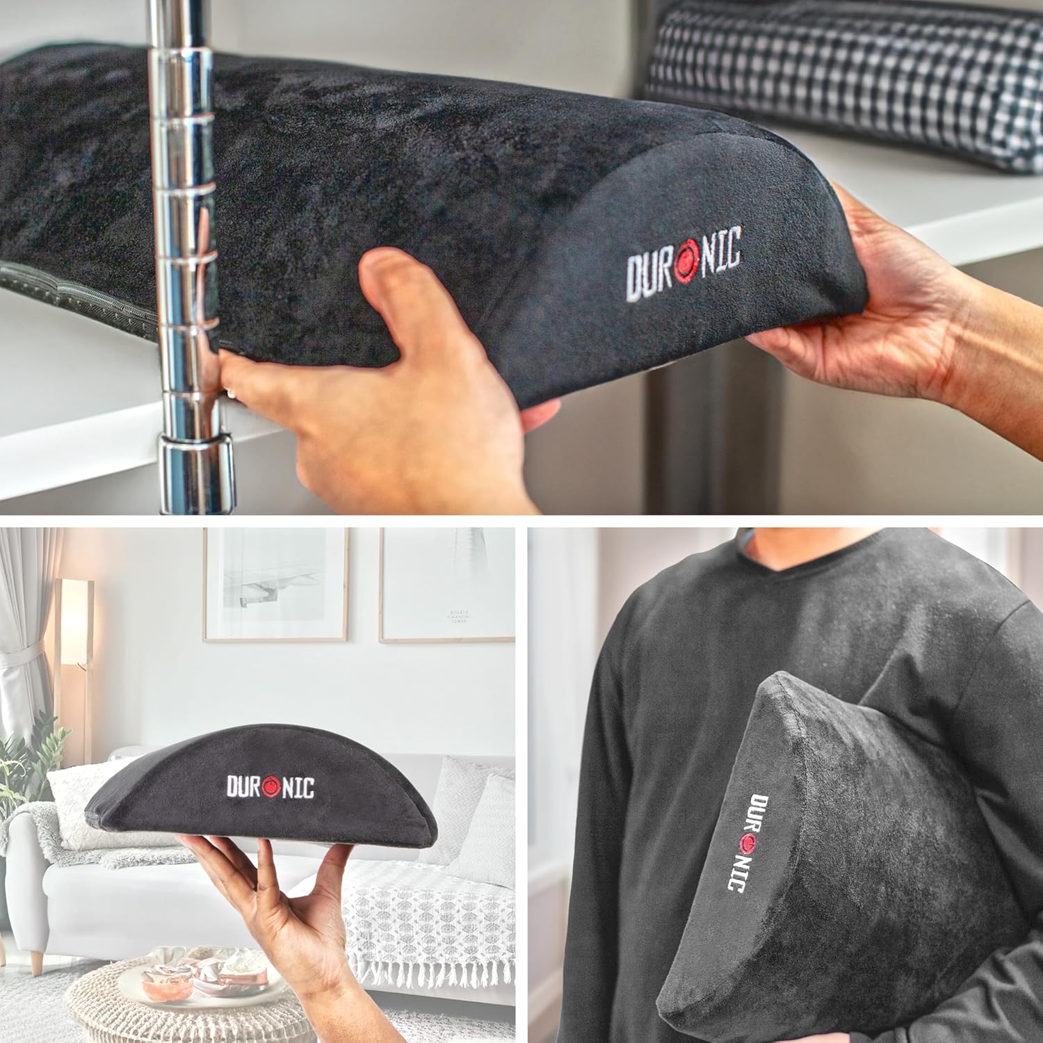 Duronic FT05 Repose-pieds ergonomique Soulage le Stress les Douleurs aux Pieds et réduit la Fatigue Sous le bureau au travail à la maison Stabilité optimale Mousse intérieure confortable