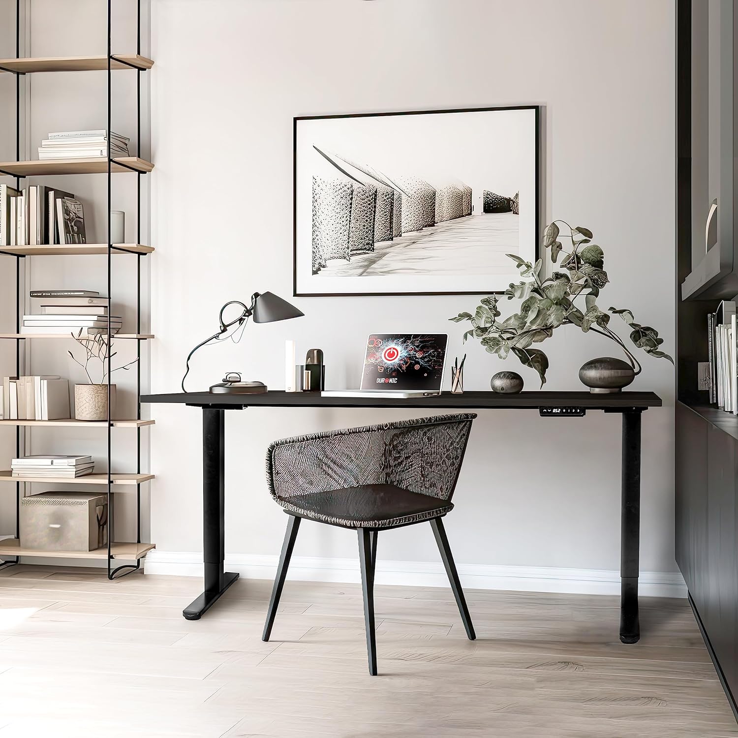 Duronic TT160 BK Plateau pour Bureau Assis Debout de 160 x 60 x 2 cm | Compatible avec la plupart des Structures Assis Debout | Idéal pour Poste de travail à domicile ou bureau