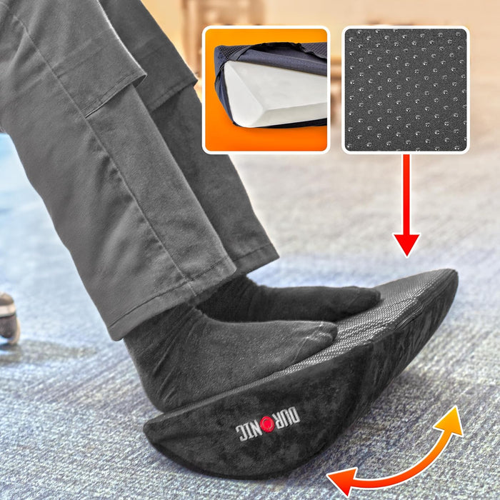 Duronic FT05 Repose-pieds ergonomique Soulage le Stress les Douleurs aux Pieds et réduit la Fatigue Sous le bureau au travail à la maison Stabilité optimale Mousse intérieure confortable