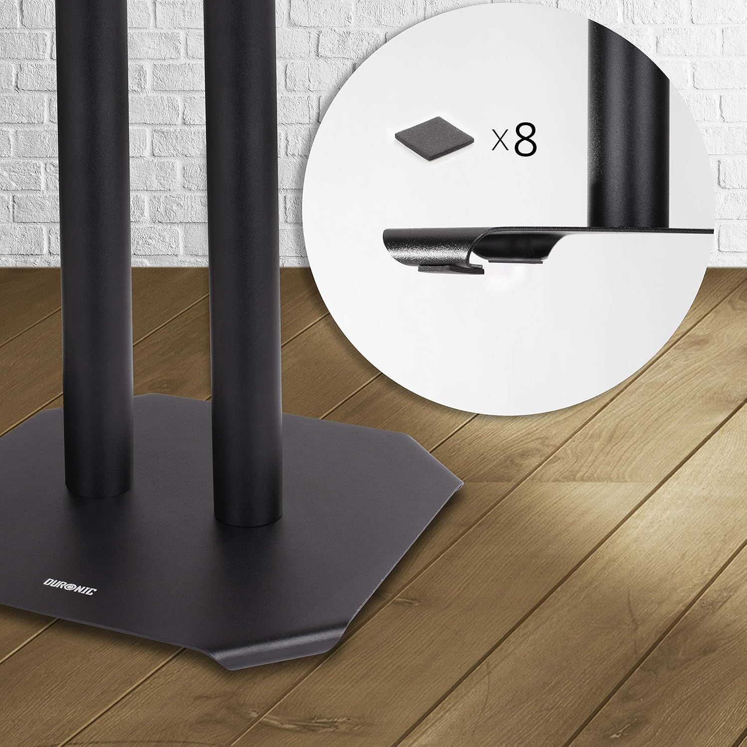 Duronic SPS1022 /40 Paire de Pieds d'Enceintes - 40 cm de Hauteur - Lestable avec du Sable - Cônes pour réduire Vibrations - Compatibilité Universelle Haut-parleurs Hi-FI/Stéréo/Home Cinema 5.1