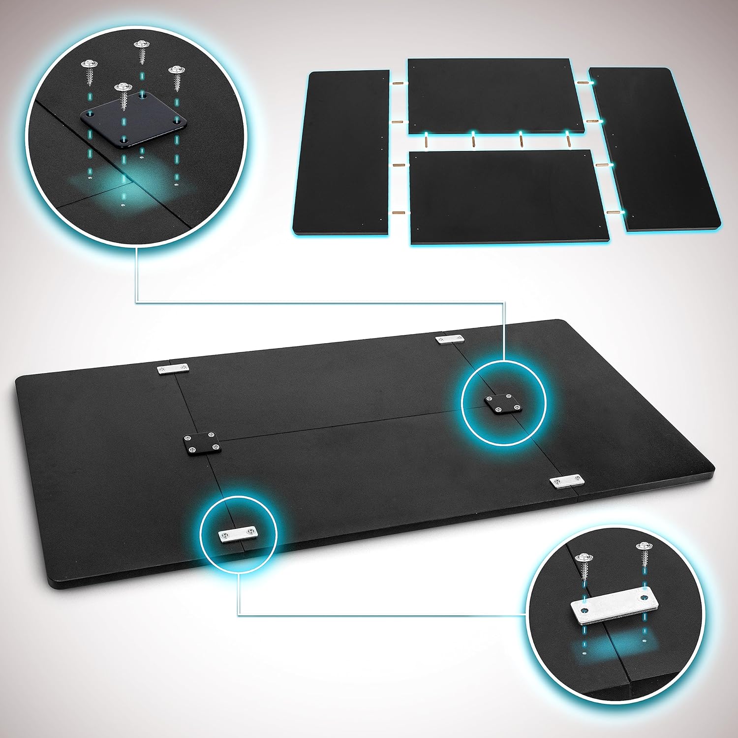Duronic TT120 BK Plateau pour Bureau Assis Debout de 120 x 60 x 2 cm | Compatible avec la plupart des Structures Assis Debout | Idéal pour Poste de travail à domicile ou bureau
