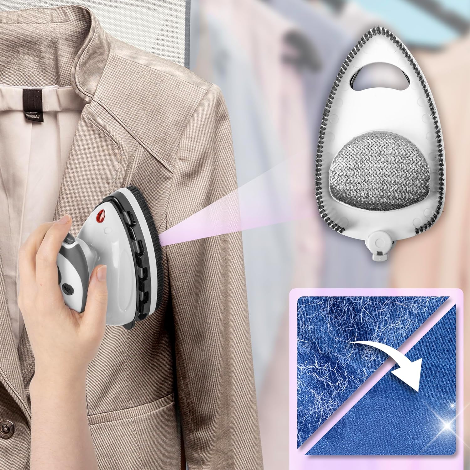 Duronic SI2 WE Fer à repasser à vapeur de voyage 375W Léger et compact 762g Semelle antiadhésive Réservoir de 50 ml Avec brosse et pochette de transport