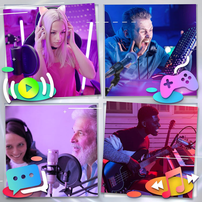 Duronic MH01 Bras de Microphone avec Perche de Suspension et Adaptateur à Pince pour Micro | pour Podcasts Vlog Enregistrement Radio Video Gaming | Noir