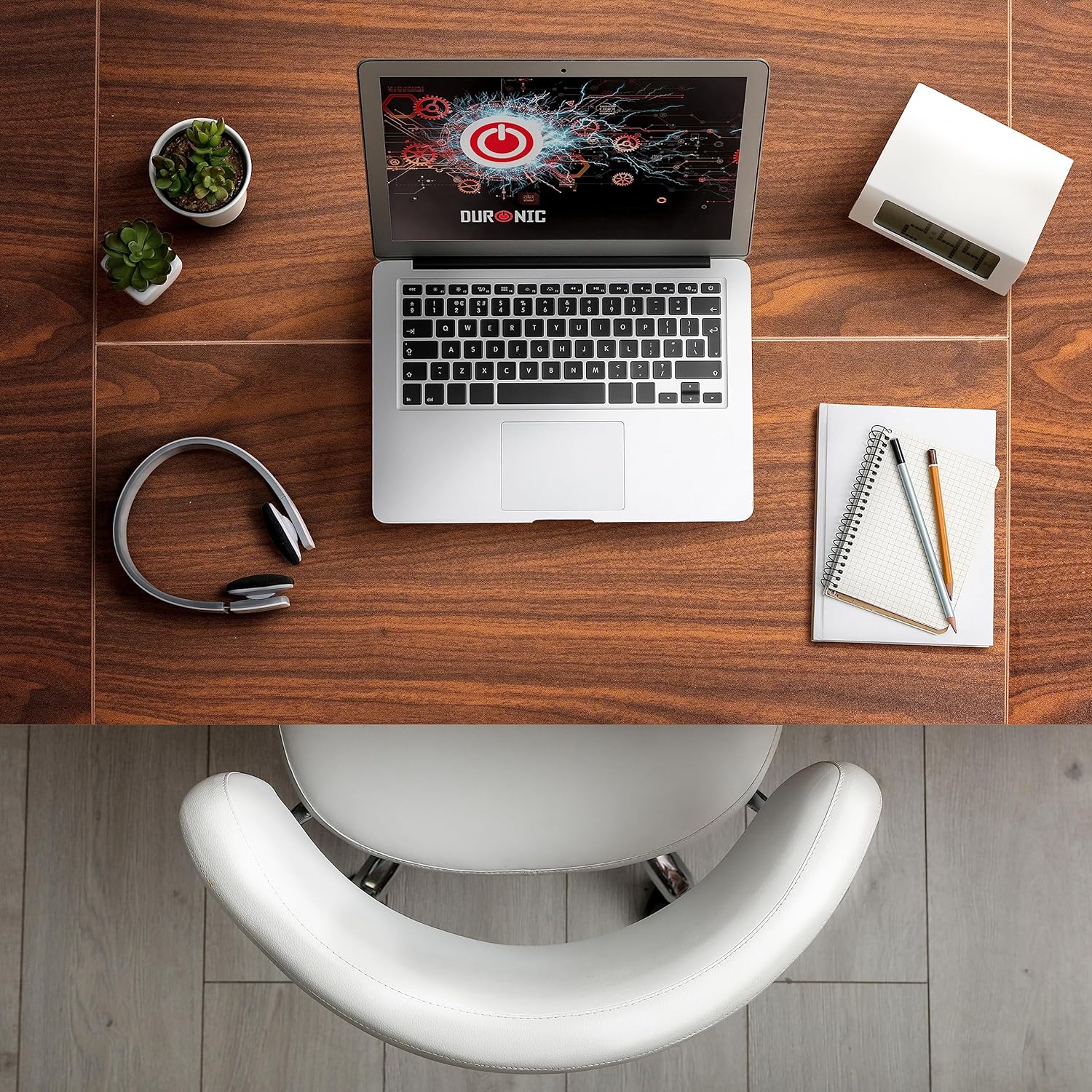 Duronic TT140 WT Plateau pour Bureau Assis Debout de 140 x 60 x 2 cm | Compatible avec la plupart des Structures Assis Debout | Idéal pour Poste de travail à domicile ou bureau