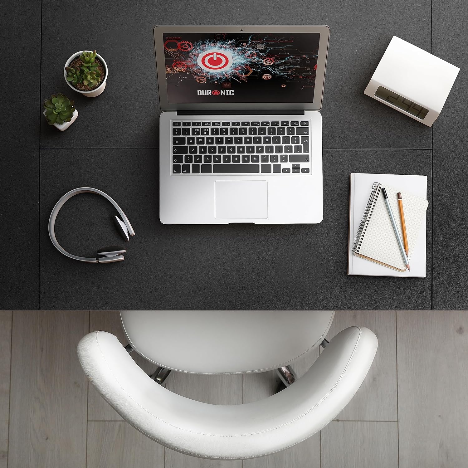 Duronic TT120 BK Plateau pour Bureau Assis Debout de 120 x 60 x 2 cm | Compatible avec la plupart des Structures Assis Debout | Idéal pour Poste de travail à domicile ou bureau