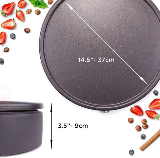 Duronic PM152 Crêpière électrique de 1500W 37 cm Plaque de cuisson antiadhésive et démontable Accessoires inclus Température ajustable Crêpes sucrées galettes salées et omelettes