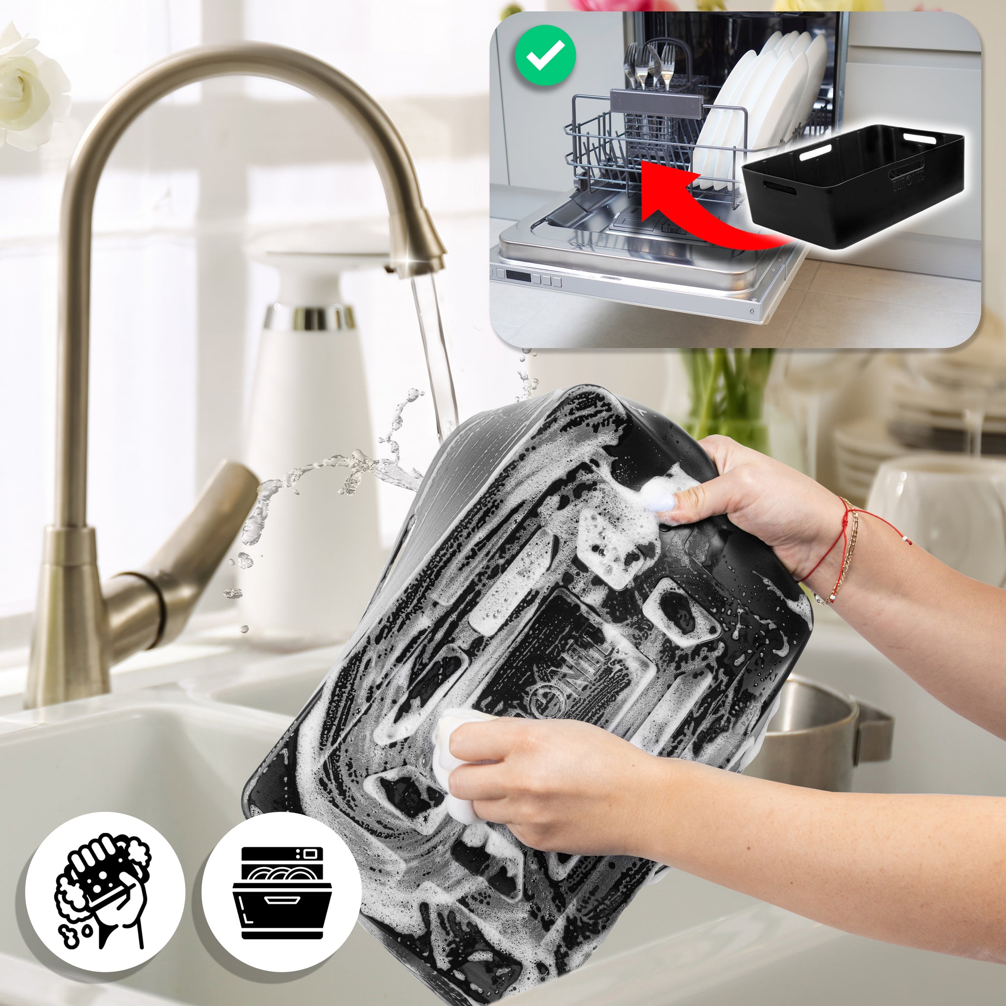 Duronic AFL2 Moule en silicone Plat Réutilisable Accessoire pour Friteuse à air Air Fryer Insert en silicone antiadhésif compatible avec Duronic AF34 AF24 ou autres airfryers