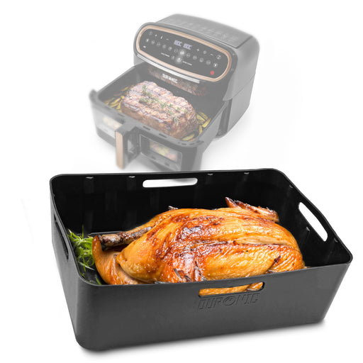 Duronic AFL2 Moule en silicone Plat Réutilisable Accessoire pour Friteuse à air Air Fryer Insert en silicone antiadhésif compatible avec Duronic AF34 AF24 ou autres airfryers
