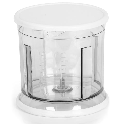 Duronic CHA57W Bol mélangeur pour mini hachoir électrique Duronic CH57 Récipient avec couvercle pour hachoir Capacité de hachage 700 ml Permet de conserver les aliments hachés au frais