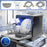 Duronic DW5 BK Lave-vaisselle compact  montrant les accessoires et les diamètres. 