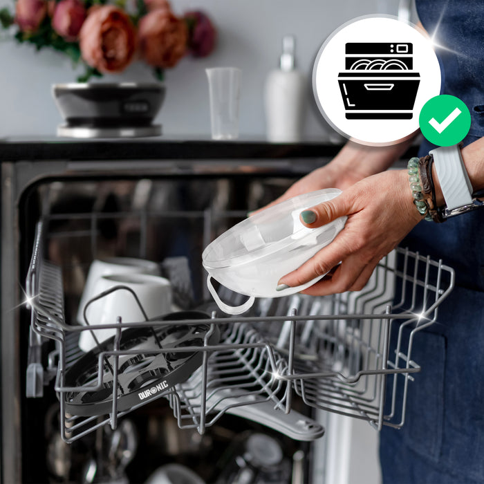 Duronic EB27 BK Cuiseur à œufs 400W 1 à 7 oeufs Thermostat et minuteur pour obtenir œufs durs ou mollets ou à la coque avec fonction dédiée pour préparer 2 types de cuisson Sans BPA