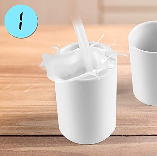 Duronic P8YM2 8 Pots en céramique de 125 ml Compatible avec Yaourtières YM1 et YM2 de Duronic Couvercle hermétique P1YM1 Large pot de 1500 ml également disponible